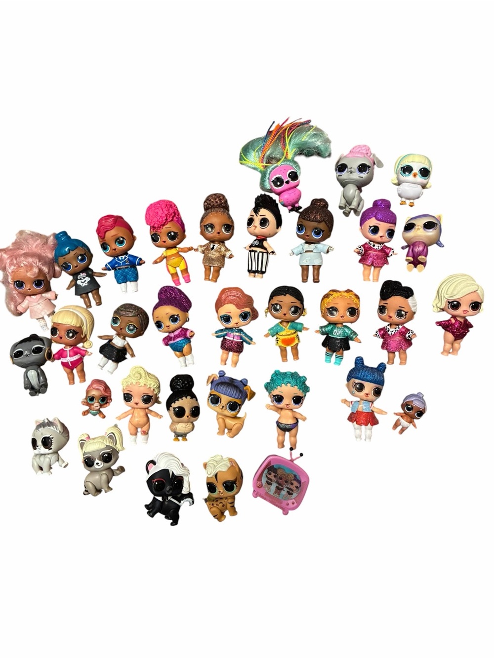 LOL Surprise Doll Lot MGA Entertainment Glitter Pets Lil Sisters TV Accessory 33